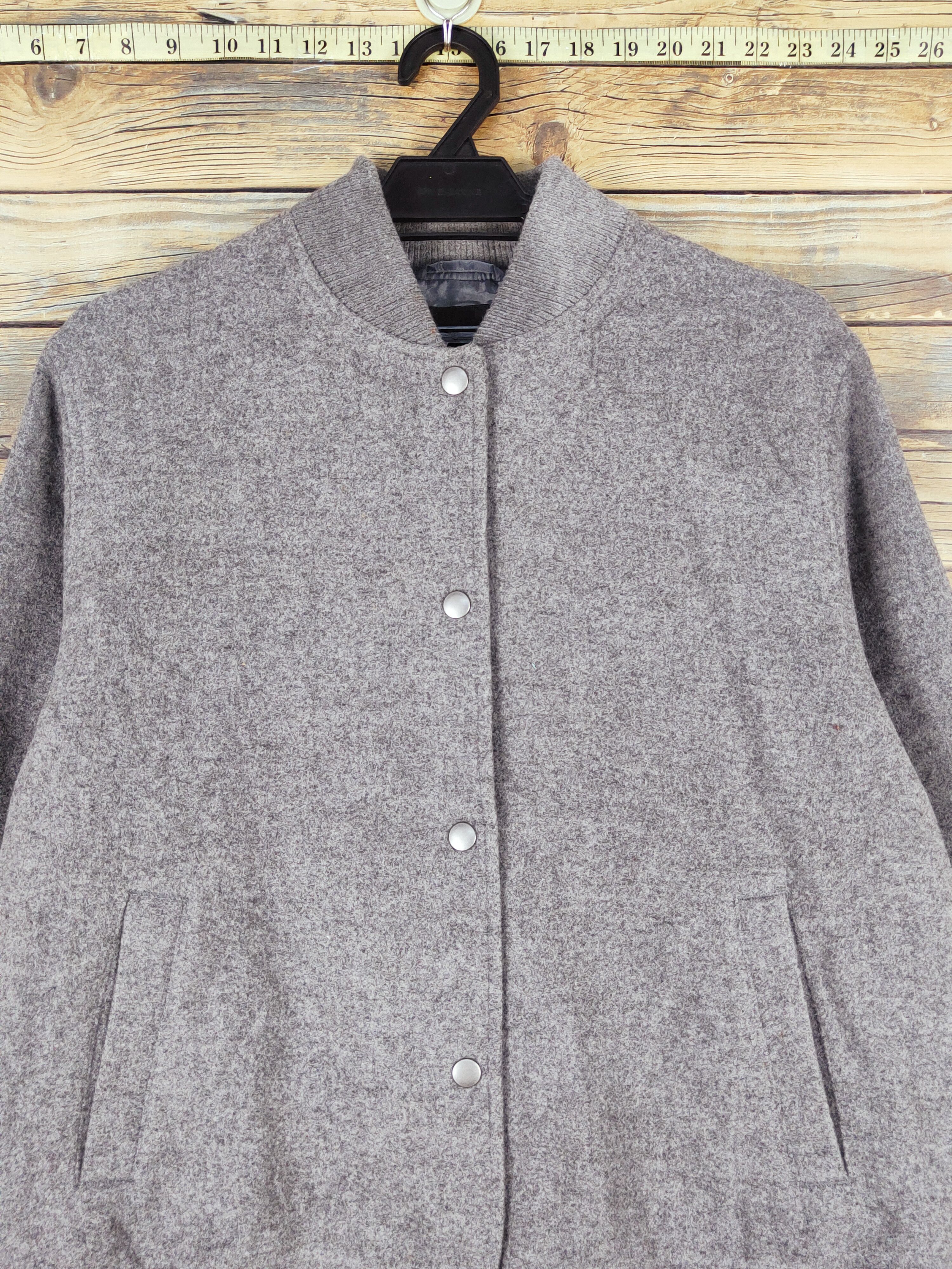 Japanese Brand Uniqlo Dark Gray Varsity Jackets #W1158 Size US M / EU 48-50 / 2 - 2 Thumbnail
