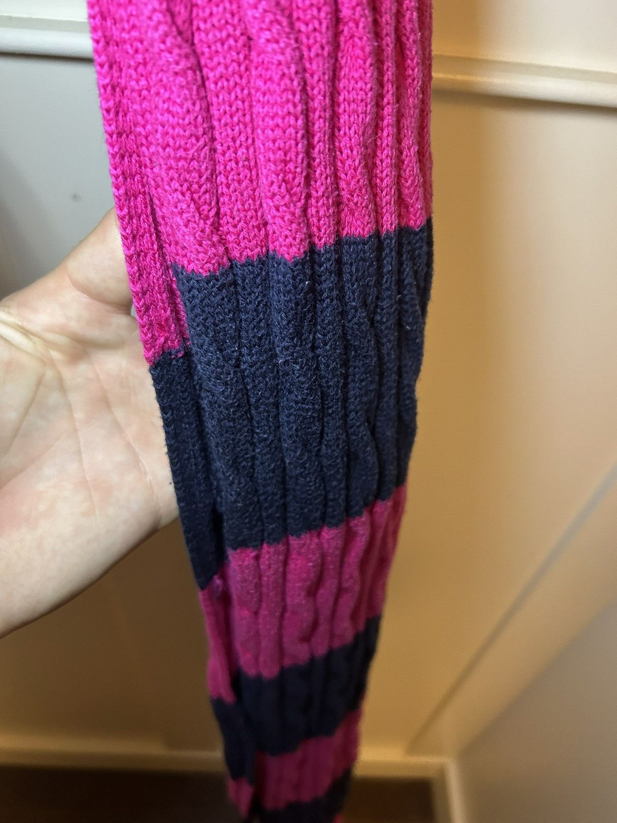 Polo Ralph Lauren Vintage Polo Ralph Lauren big pony cable knit wool scarf Size ONE SIZE - 10 Thumbnail