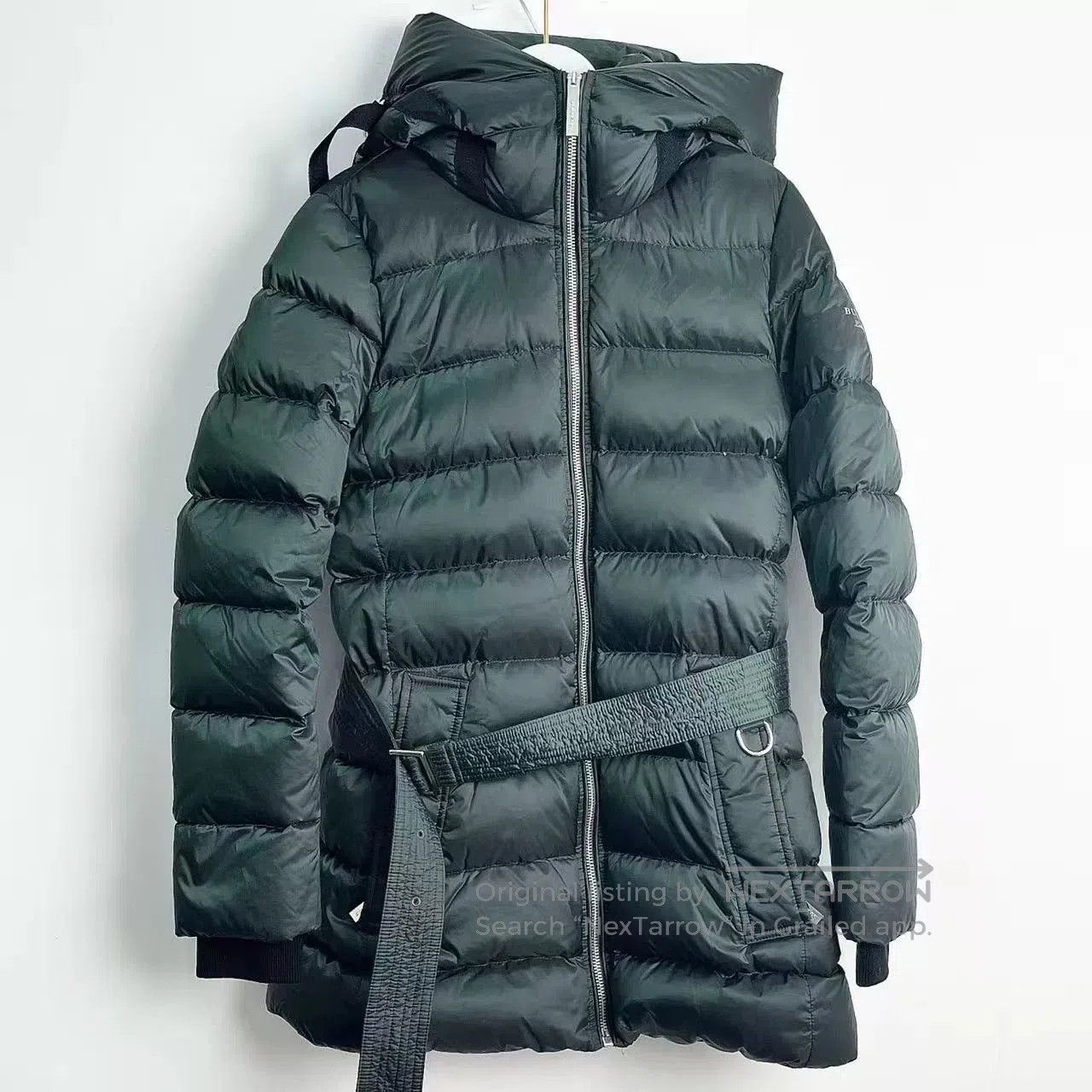 Burberry Women's Mid-Length Hooded Down Coat.