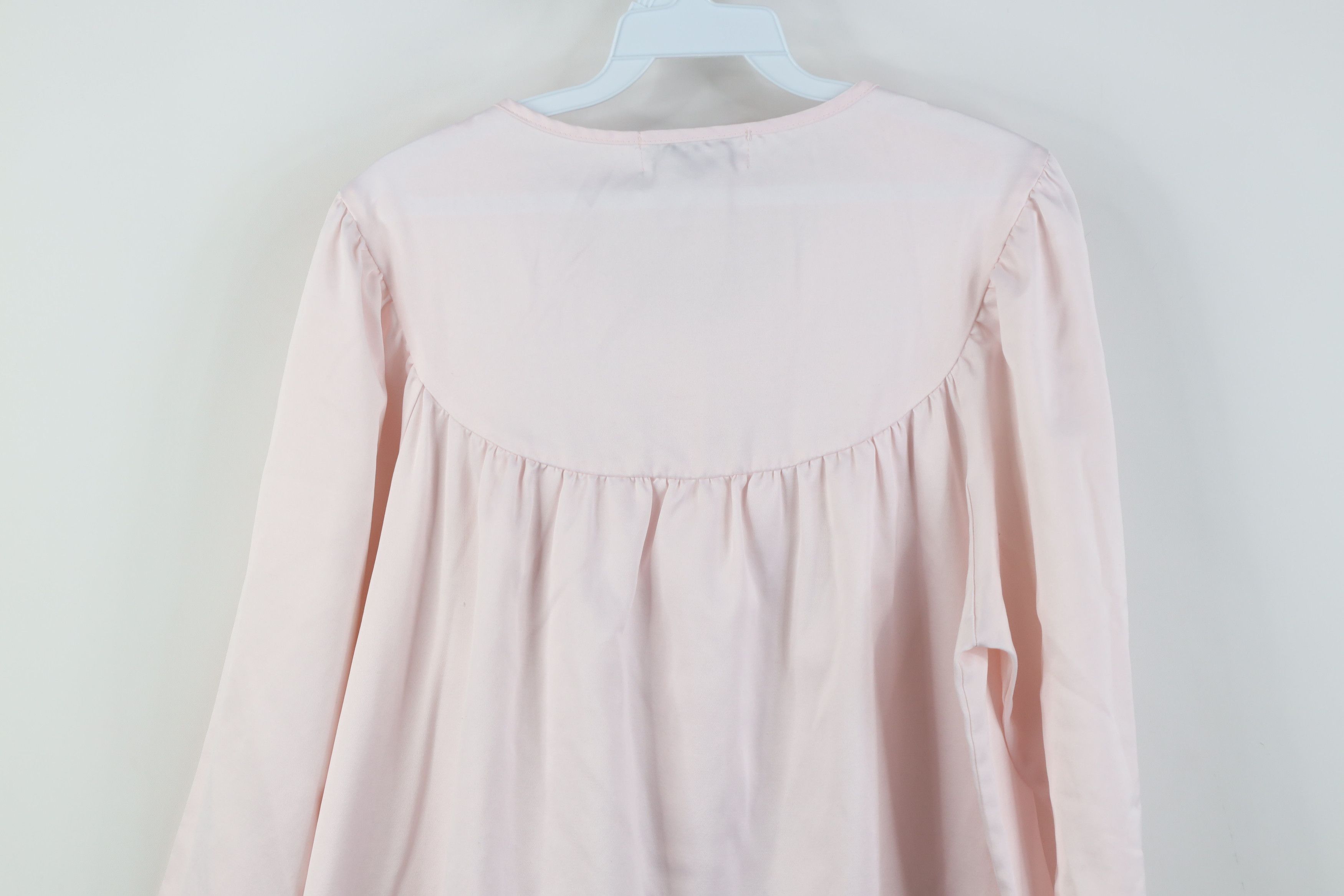 Vintage Vintage 90s Miss Elaine Flower Lace Night Gown Sleep Shirt Size M / US 6-8 / IT 42-44 - 14 Thumbnail