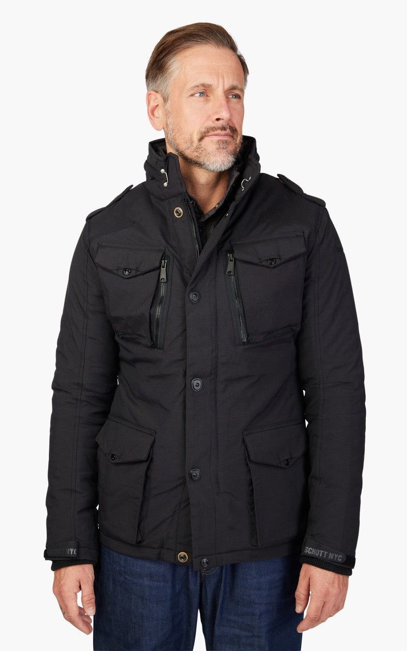 Schott Schott NYC 🇺🇸 Field Multipocket Army Jacket Black Size US M / EU 48-50 / 2 - 15 Thumbnail