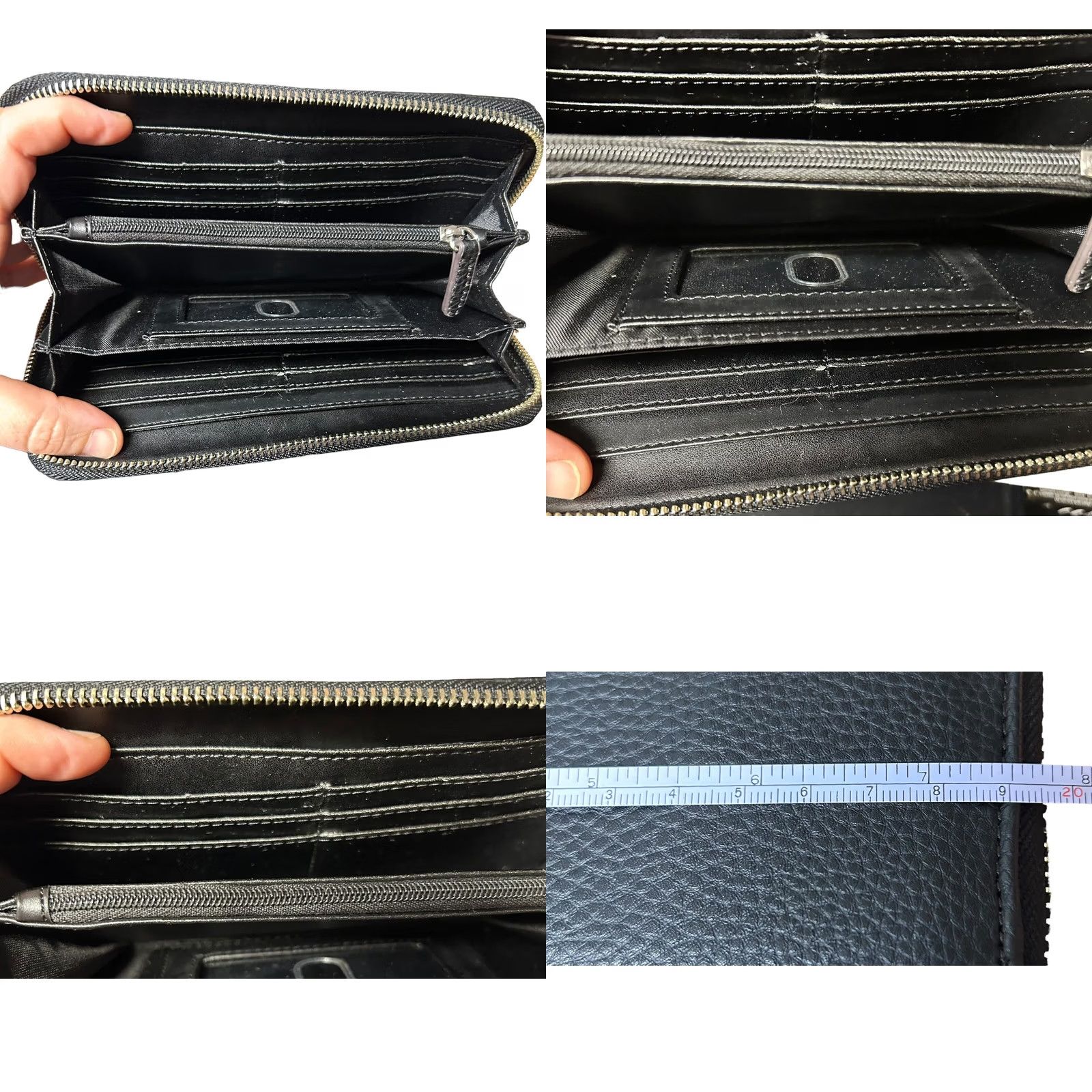Liz Claiborne Liz Claiborne Wallet Wristlet Pebble Leather Black Full Zip Credit Card ZIP-Around Women's One Size Black Pebble Leather Wristlet Wallet Size ONE SIZE - 9 Thumbnail