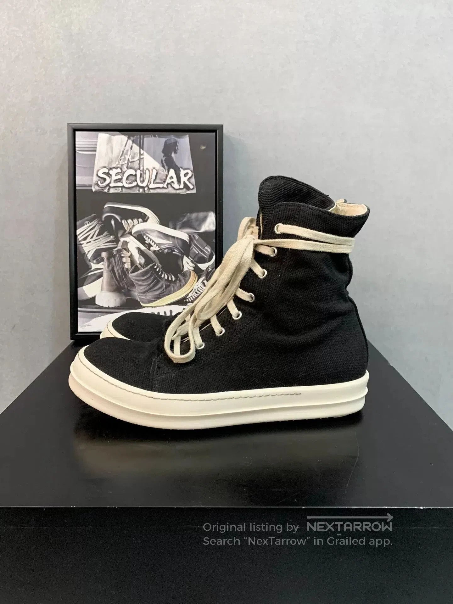 Converse rick owens black high. Size US 10.5 / EU 43-44 - 3 Thumbnail