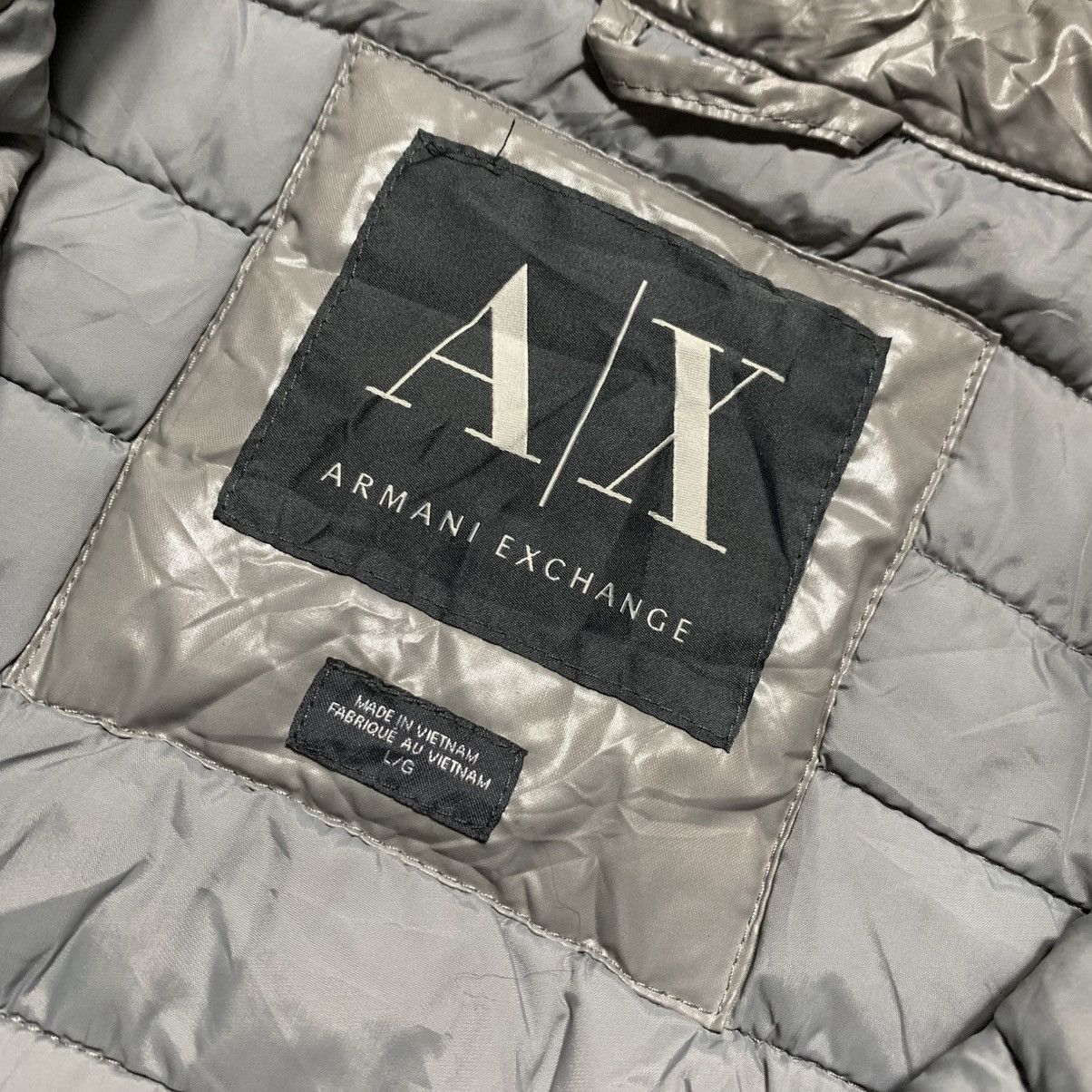 Armani Armani Exchange Nylon Puffer Jacket Grey Size US L / EU 52-54 / 3 - 2 Thumbnail