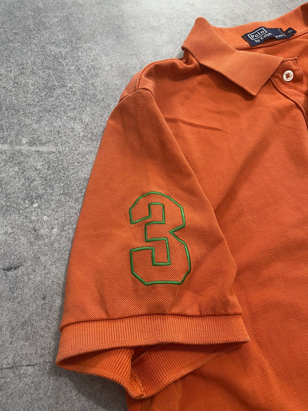 Polo Ralph Lauren × Ralph Lauren × Vintage Vintage Polo Ralph Lauren Orange 🍊 Polo Shirt Big Pony Size US XL / EU 56 / 4 - 4 Thumbnail
