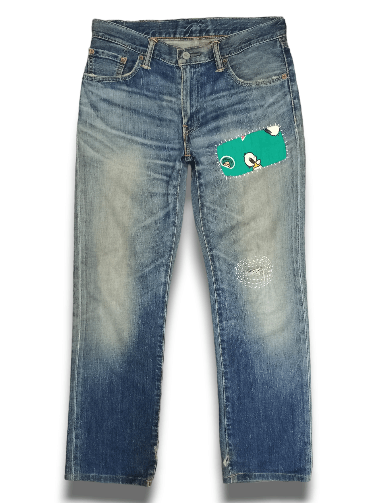 Levi's × Levi's Vintage Clothing Vintage Levis 502 Sashiko Style Patchwork Jeans Size US 30 / EU 46 - 1 Thumbnail