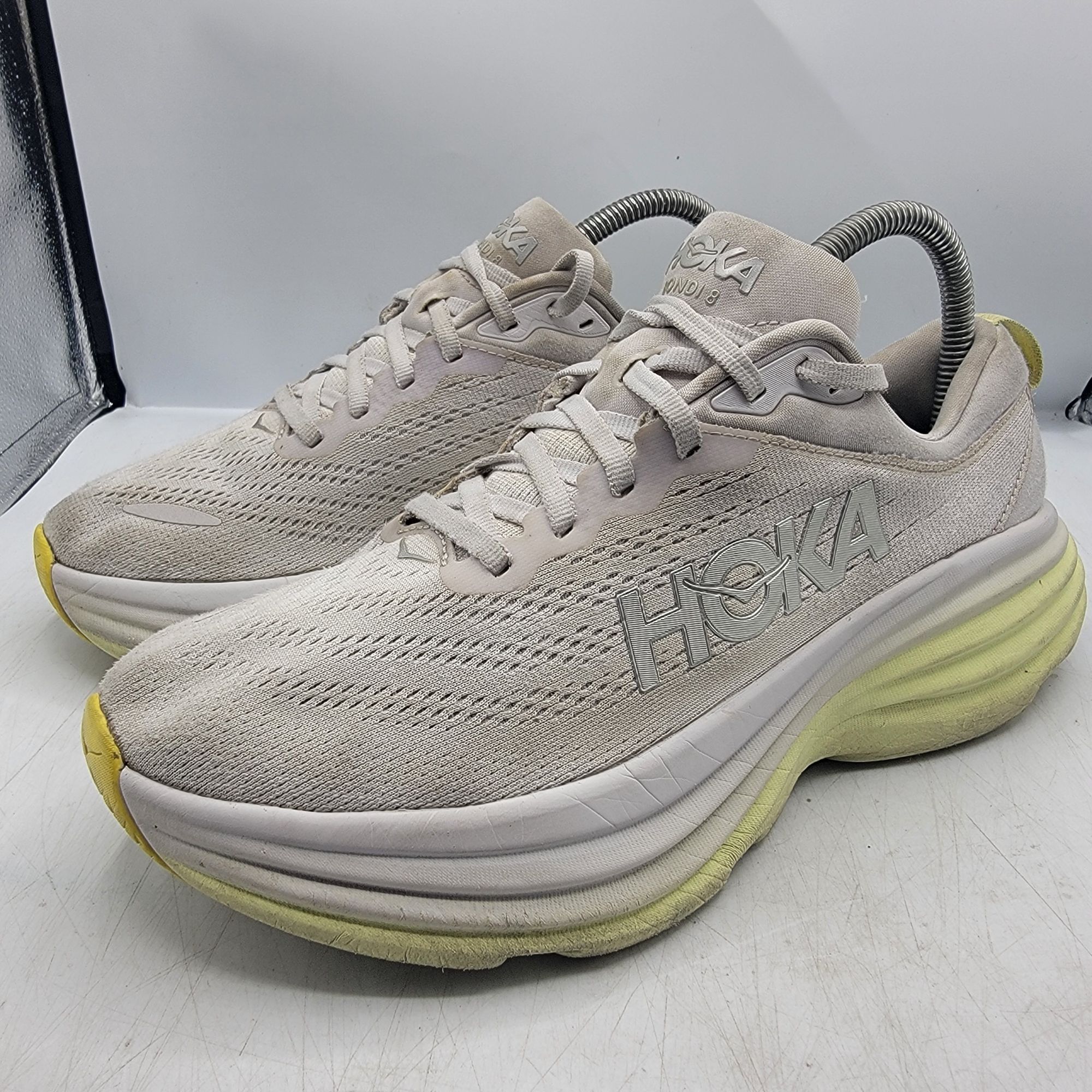 Hoka Hoka One One Bondi 8 Womens 8.5 B Nimbus Cloud Luminary Gree Size US 8.5 / IT 38.5 - 3 Thumbnail