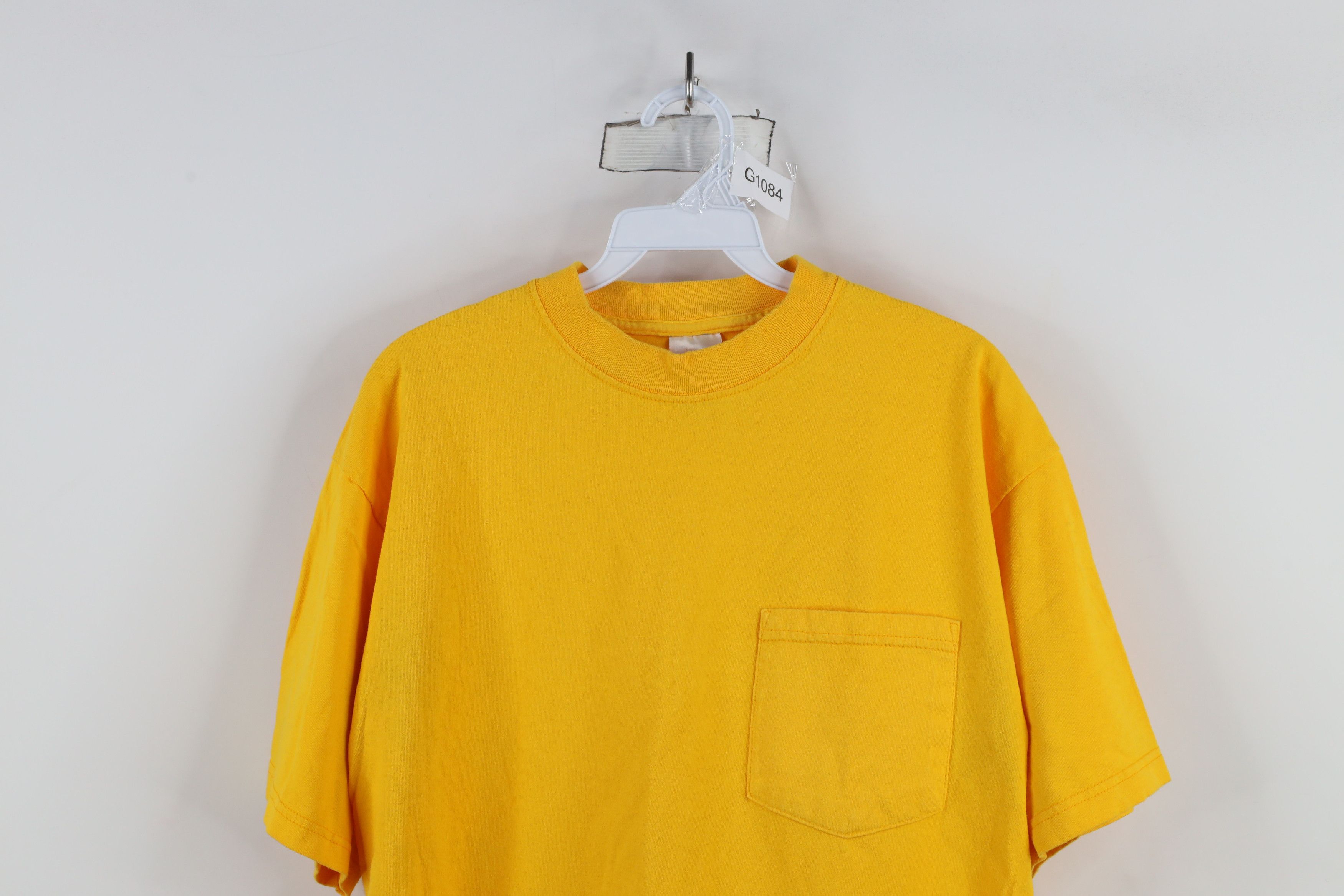 Dickies × Vintage Vintage 90s Dickies Spell Short Sleeve Pocket T-Shirt Yellow Size US L / EU 52-54 / 3 - 2 Thumbnail