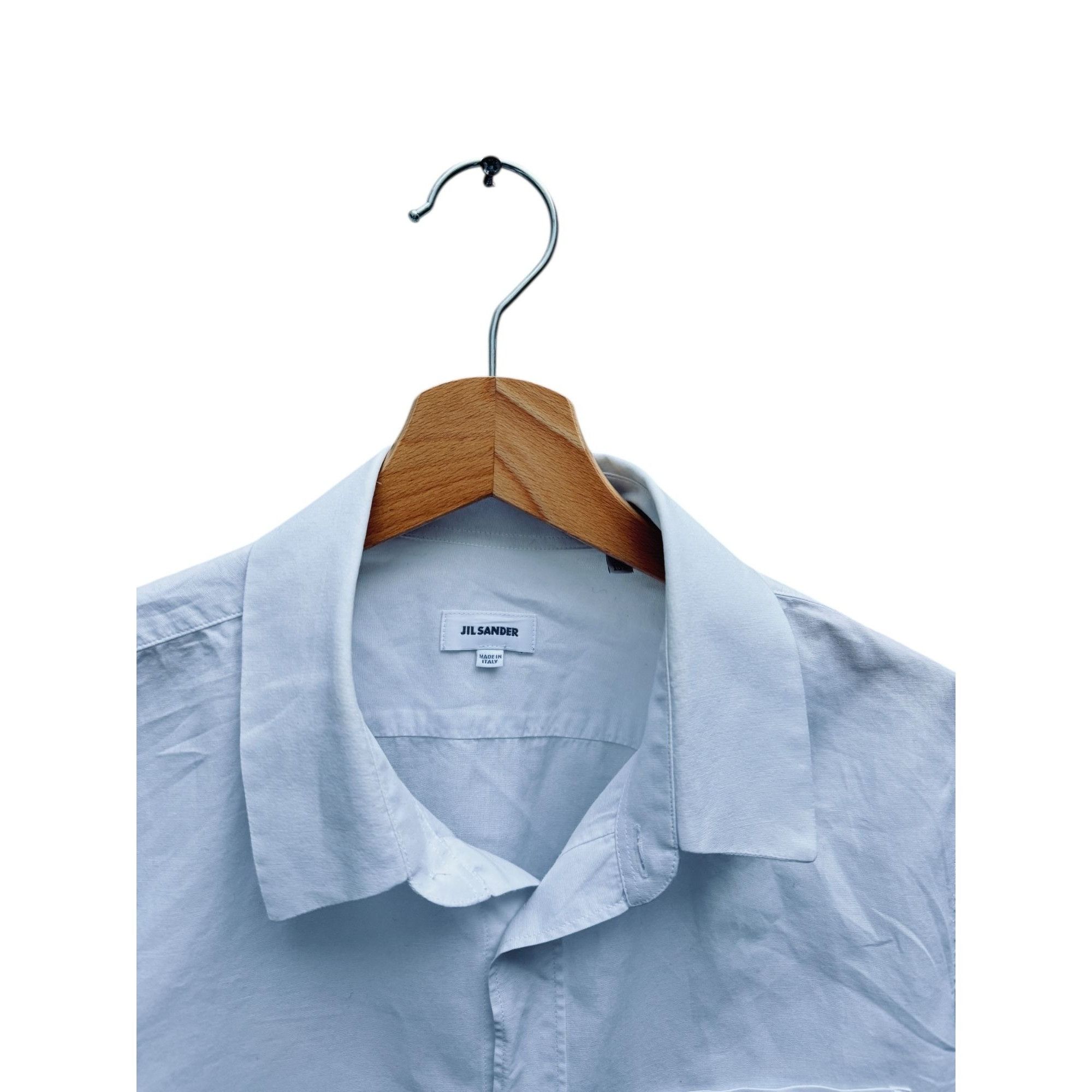 Jil Sander White Cotton Cropped Shirt Size M / US 6-8 / IT 42-44 - 2 Thumbnail