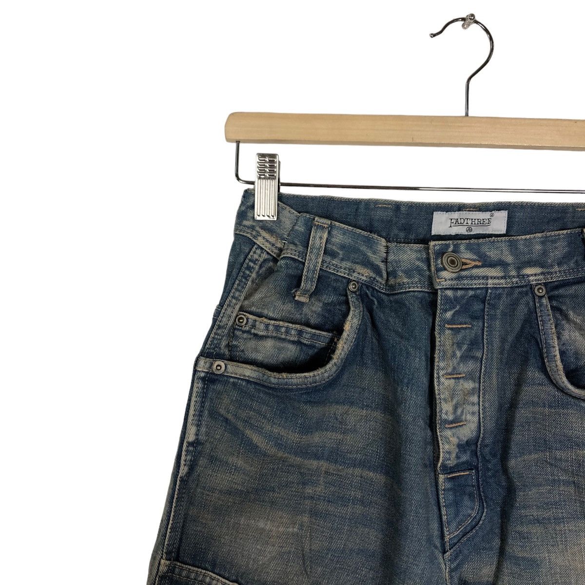 Japanese Brand 🔥90s Rare Distressed Design Jeans Fadthree Hysteric Glamour Size US 26 / EU 42 - 6 Thumbnail