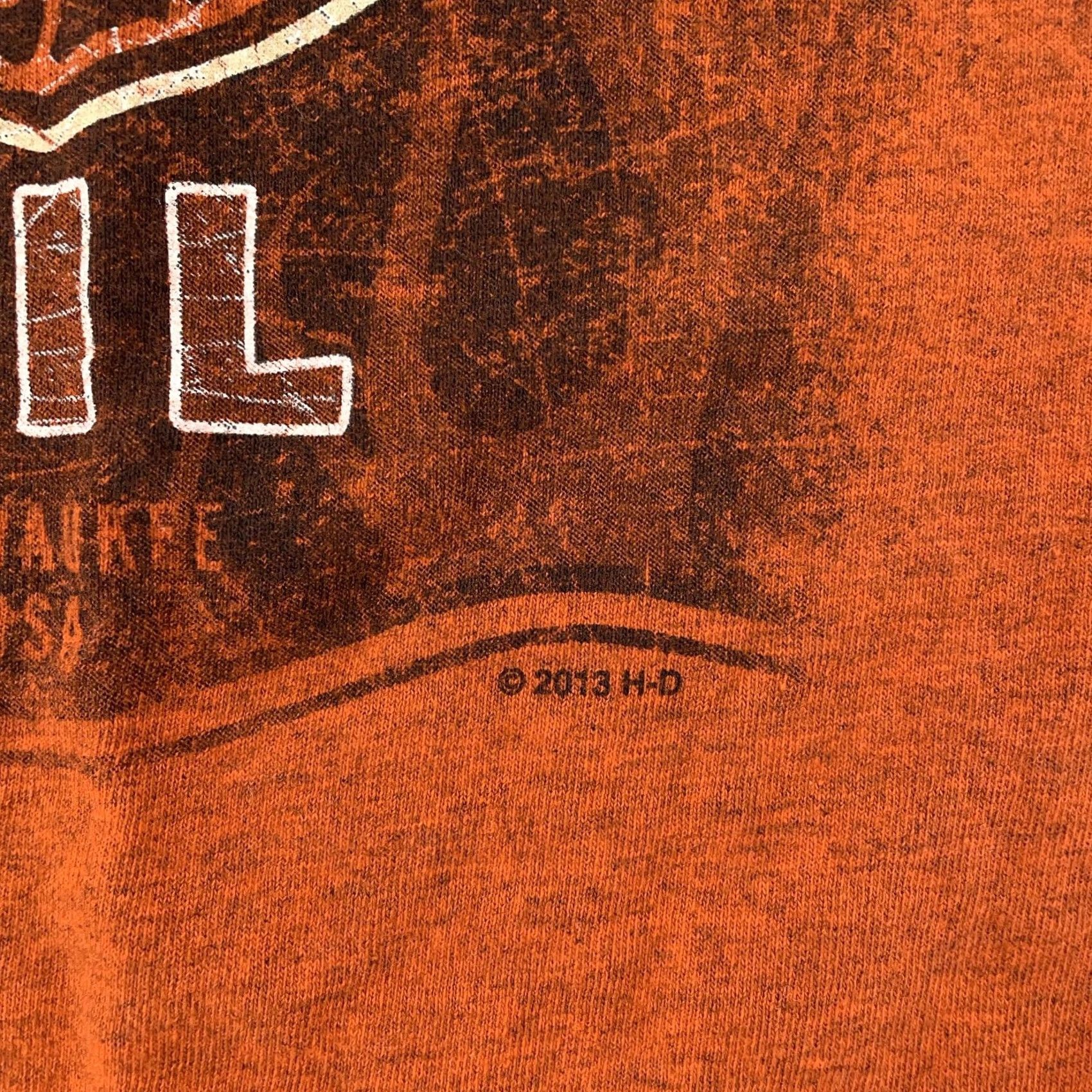Harley Davidson Harley-Davidson Genuine Oil Shirt Orange Large Massachusetts Motorcycle Biker Shirt Mens L Graphic Print Short Sleeve Crew Neck Size US L / EU 52-54 / 3 - 3 Thumbnail