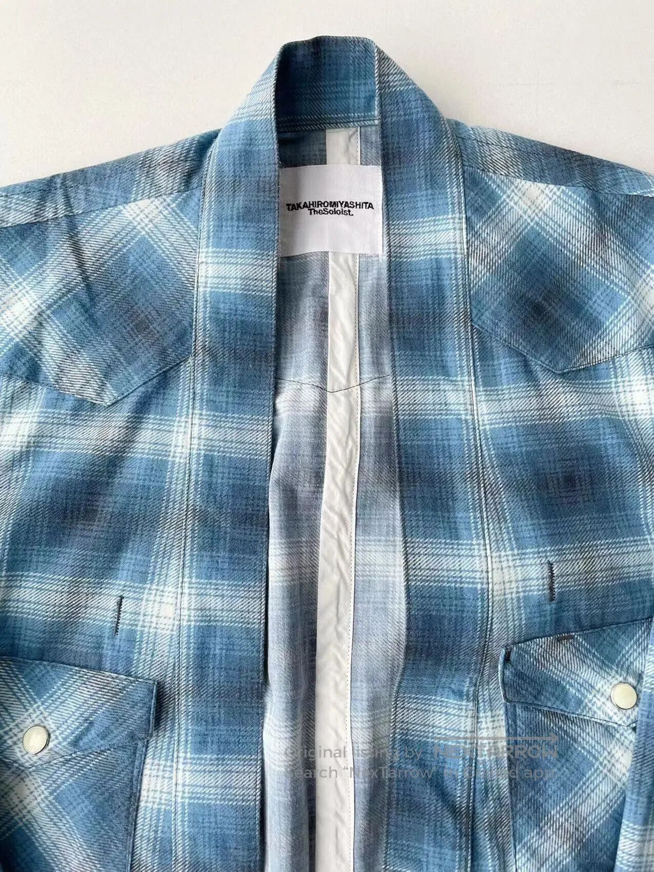 Takahiromiyashita The Soloist. Takahiro Miyashita Plaid Robe Coat. Size US M / EU 48-50 / 2 - 3 Thumbnail