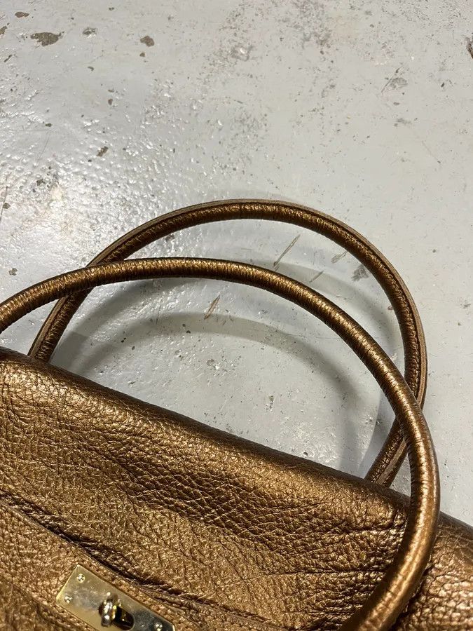 Vintage Massimo Rebecchi Strapes Bronze Gold Leather Bag Size ONE SIZE - 5 Thumbnail