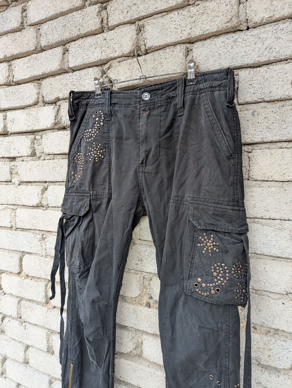 Vintage Drawstring Design Punk Royal Blue Y2K Pants Size US 34 / EU 50 - 4 Thumbnail