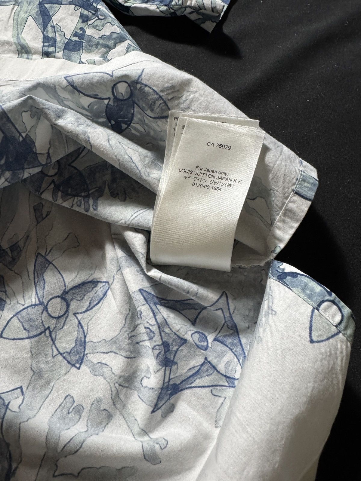 Louis Vuitton Blue & White Aquagarden Monogram Button Up Shirt Size US XL / EU 56 / 4 - 7 Thumbnail
