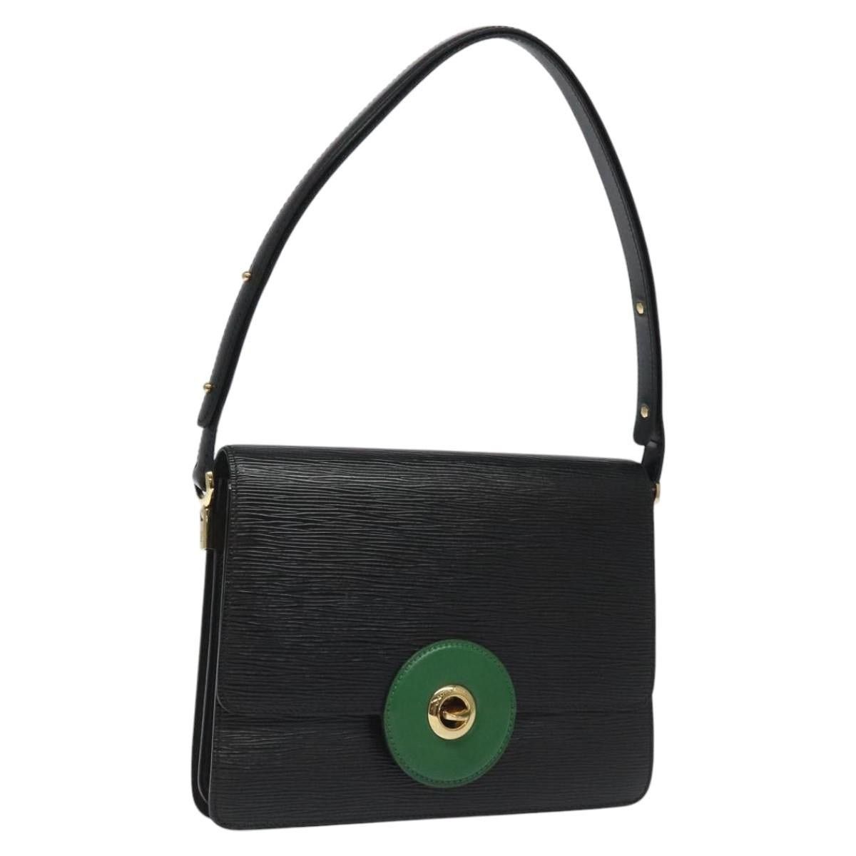 LOUIS VUITTON Epi Free Run Shoulder Bag Green Black M52414