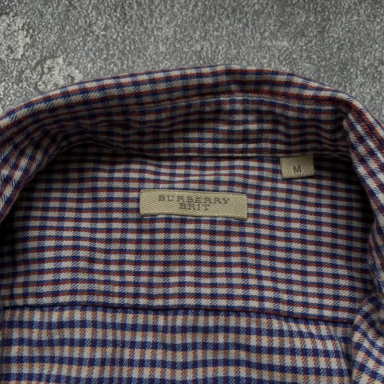 Burberry × Japanese Brand Burberry Brit Shirt Long Sleeve Navy Size M Size US M / EU 48-50 / 2 - 4 Thumbnail