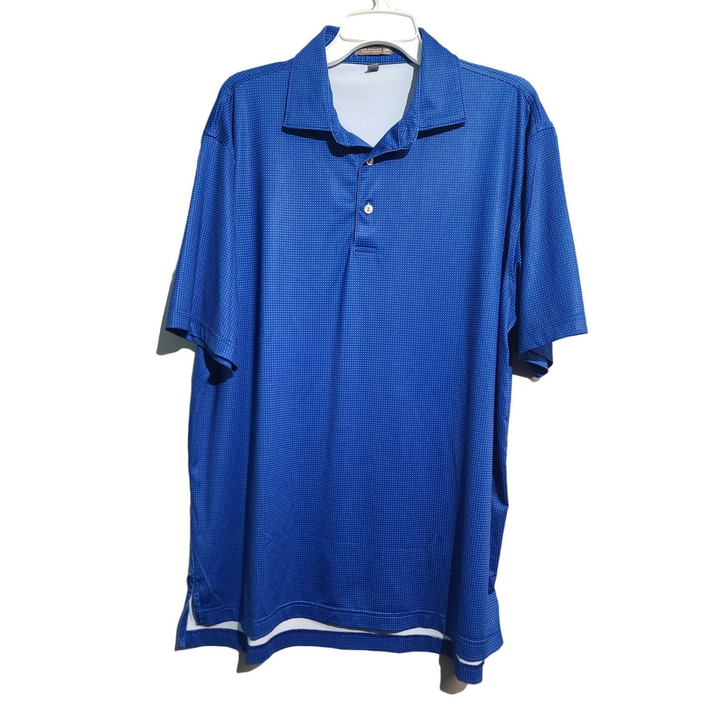 Peter Millar Peter Millar Summer Comfort Blue Microdot Striped Golf Polo Size US L / EU 52-54 / 3 - 1 Thumbnail