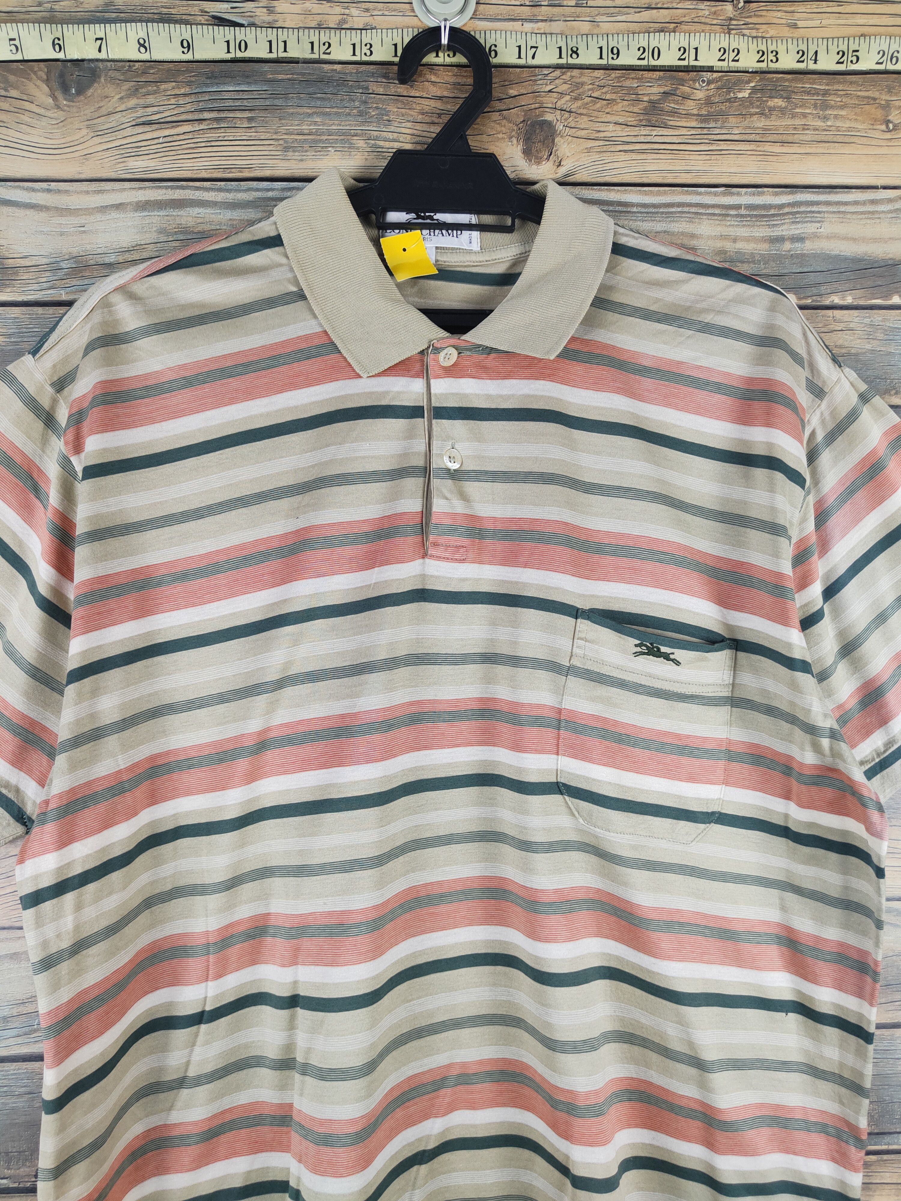 Longchamp DL Longchamp vintage stripe Light Olive Polos #2745 Size US L / EU 52-54 / 3 - 2 Thumbnail