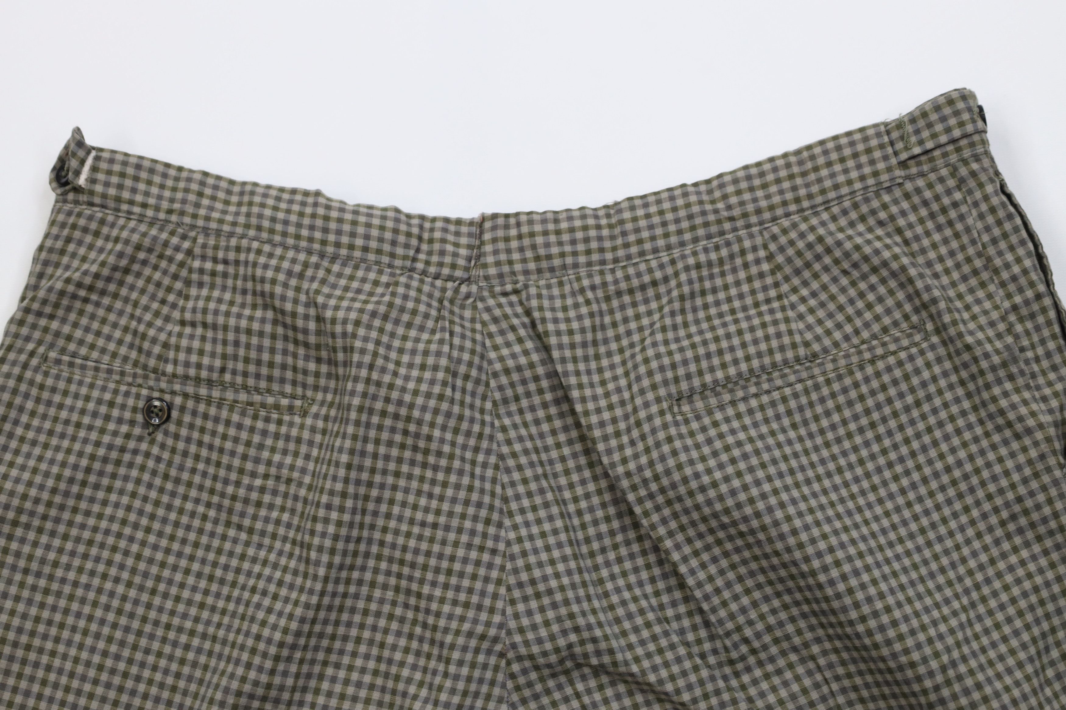 Vintage Vintage 50s Streetwear Knee Chino Shorts Green Plaid USA Size US 40 / EU 56 - 11 Thumbnail