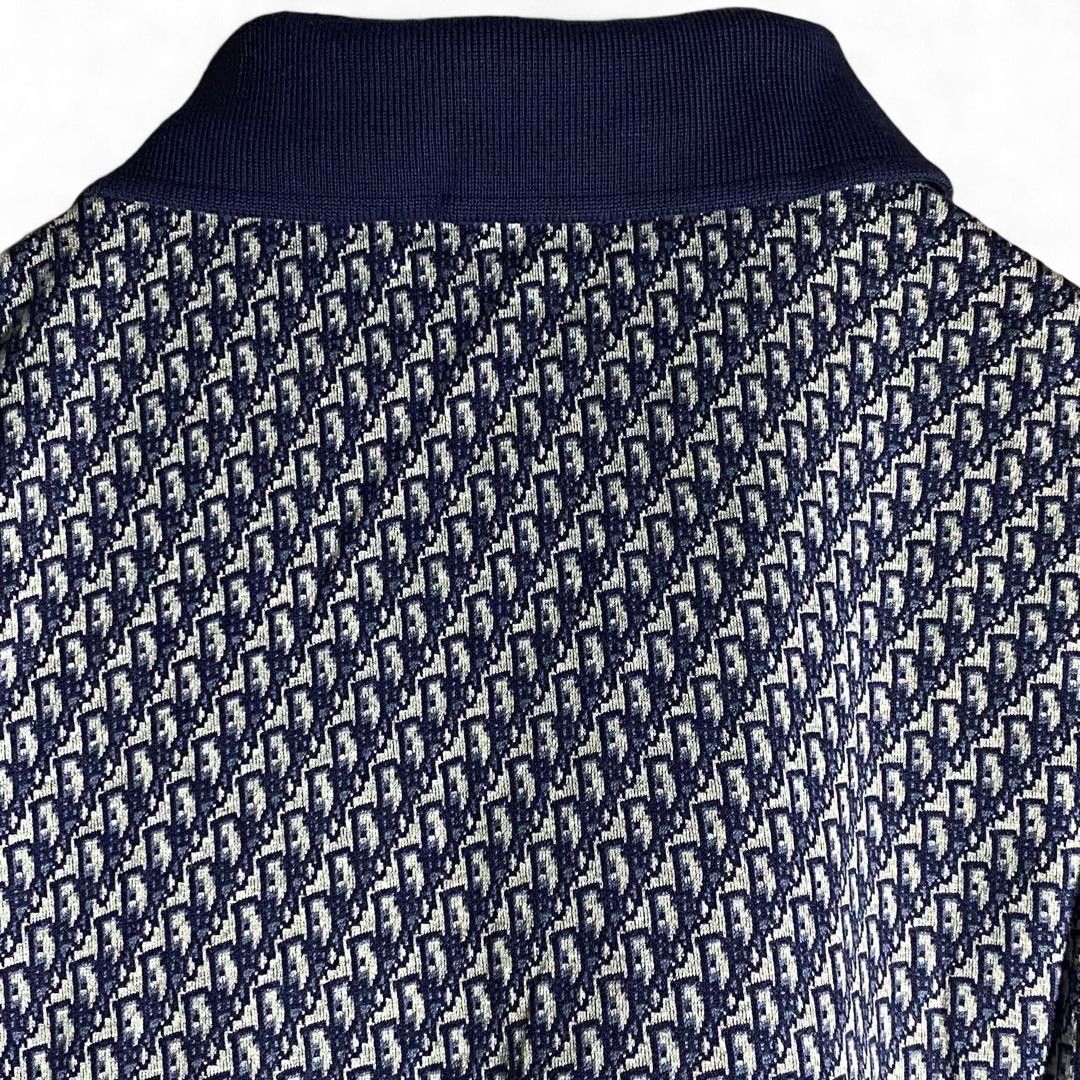 Dior Dior - Monogram Silk Polo Shirt Navy Size US S / EU 44-46 / 1 - 8 Thumbnail