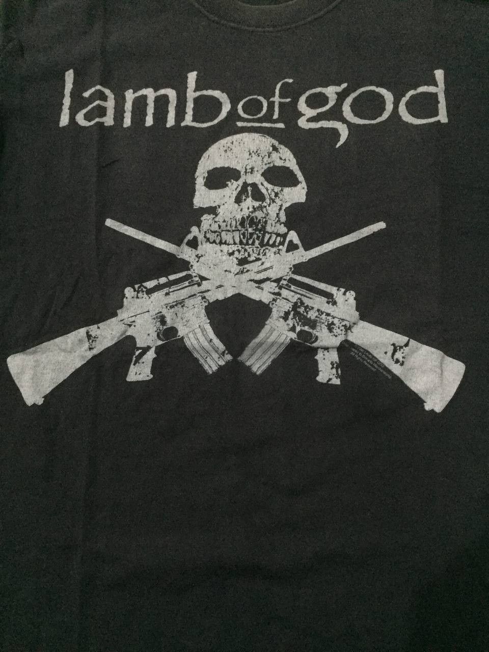 Band Tees Vintage LAMB of GOD 2006 skull guns sun faded Size US M / EU 48-50 / 2 - 2 Thumbnail