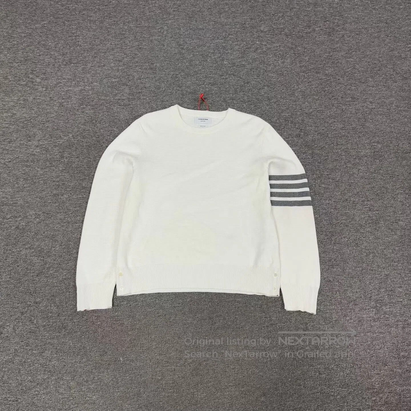 Thom Browne thom browne striped knit sweater in white. Size US M / EU 48-50 / 2 - 1 Thumbnail