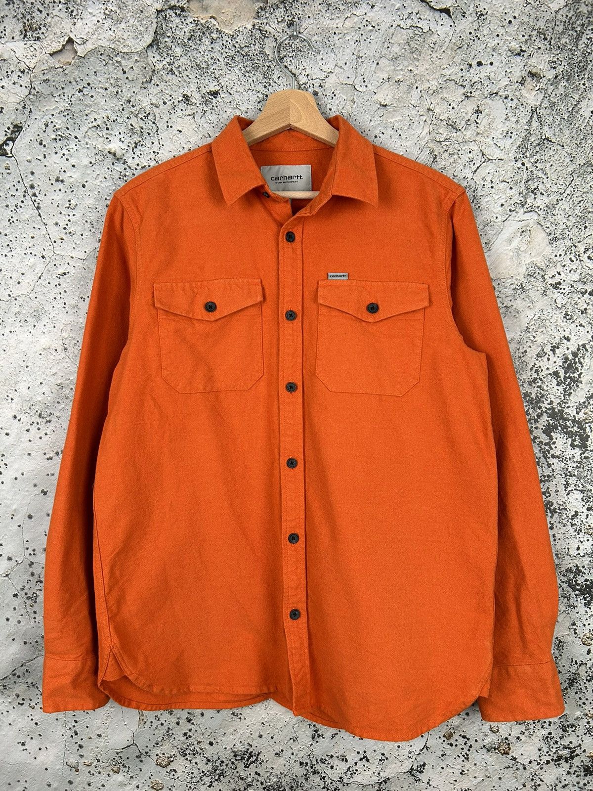 Carhartt Carhartt WIP Orange Shirt Button Ups Streetwear Workwear Size US S / EU 44-46 / 1 - 1 Thumbnail