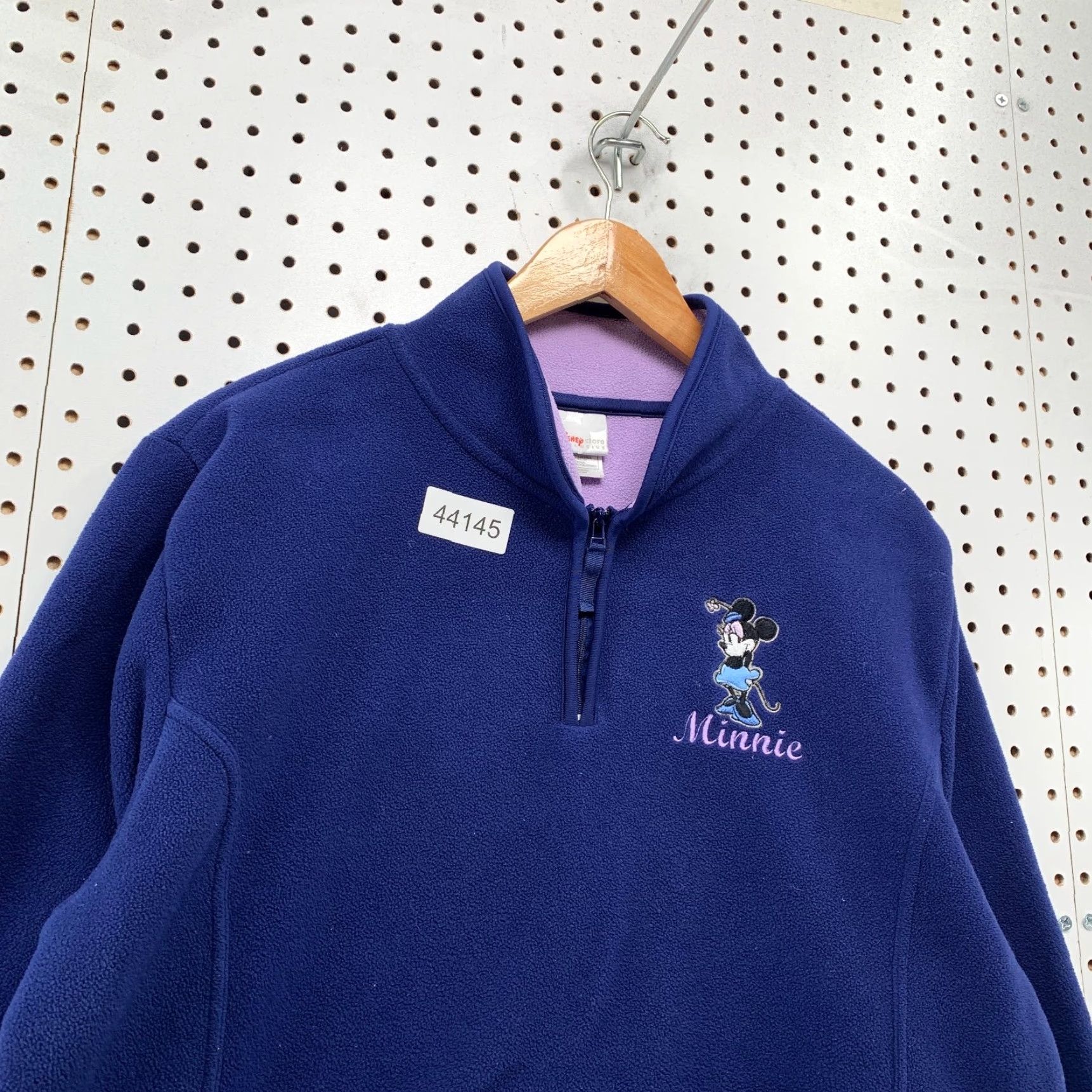 Disney Disney Minnie Mouse 1/4 Zip Fleece Sweater Womens Large Blue Purple Size L / US 10 / IT 46 - 7 Thumbnail