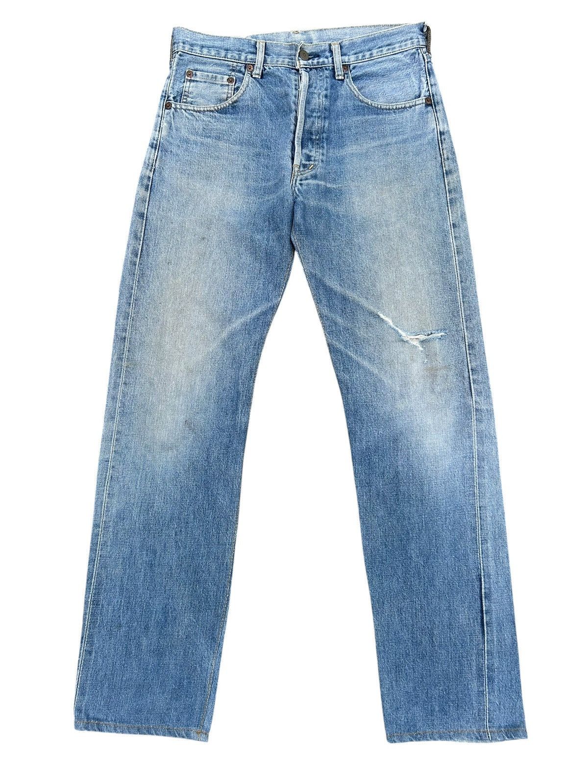 Kapital Vintage Levis Big E Selvedge Distressed Repair Denim Jeans Size US 31 - 2 Thumbnail