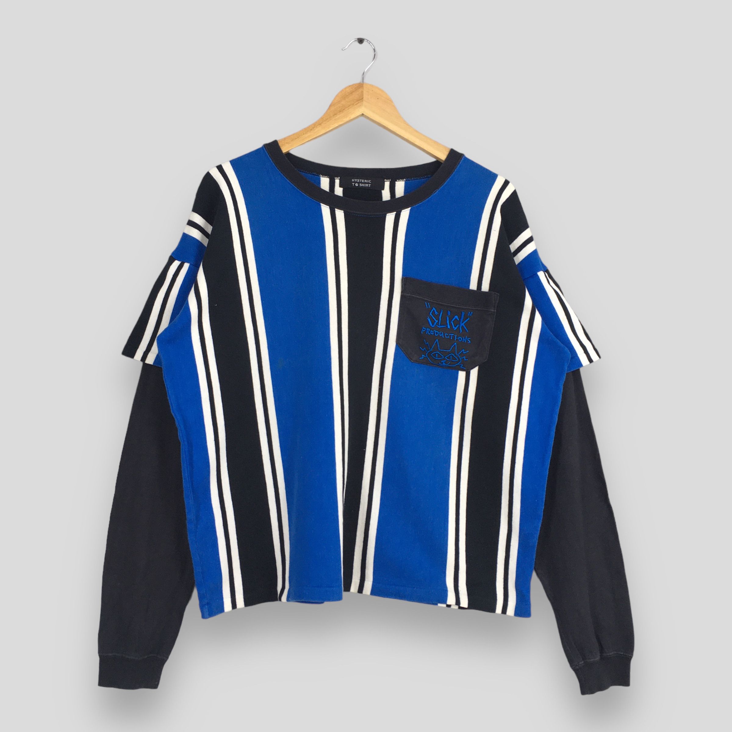 90's Hysteric Glamour Japan Stripes Multicolor T shirt Large