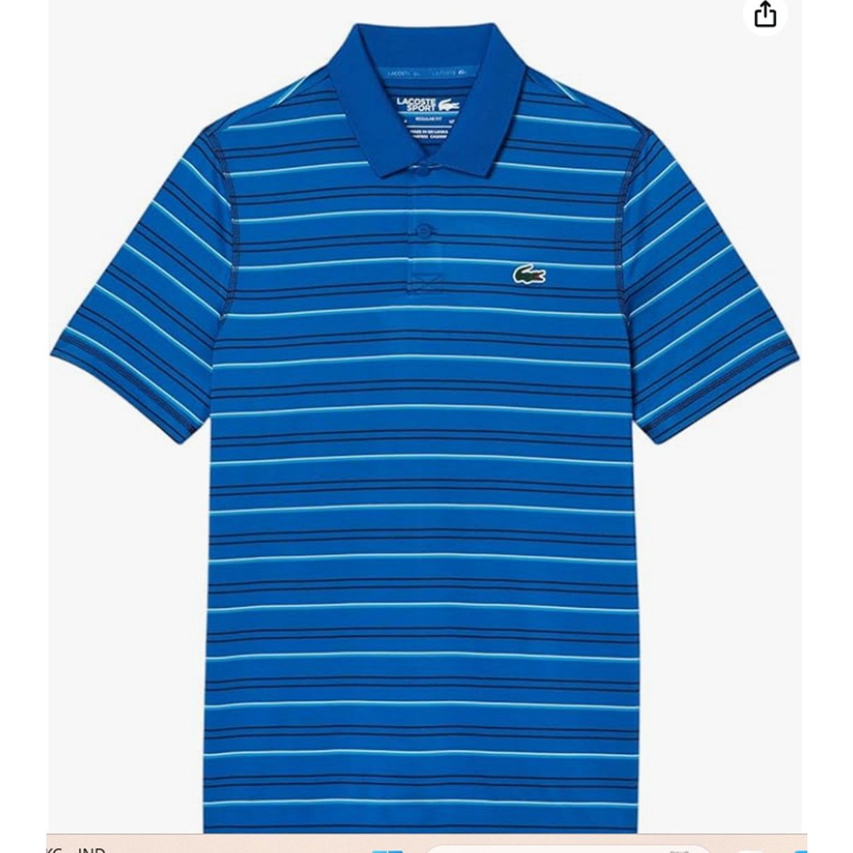 Lacoste Lacoste Men's Contemporary Sport Ultra Dry Polo Shirt Blue L Size US L / EU 52-54 / 3 - 3 Thumbnail