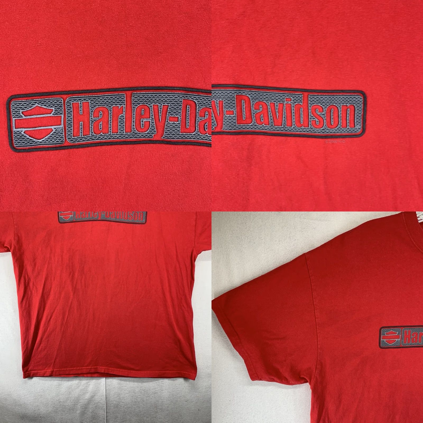 Hanes Vintage Harley Davidson T-Shirt Men XL Red 90s Motorcycle Biker Graphic Crew Neck Double-Sided Heavyweight Size US XL / EU 56 / 4 - 8 Thumbnail