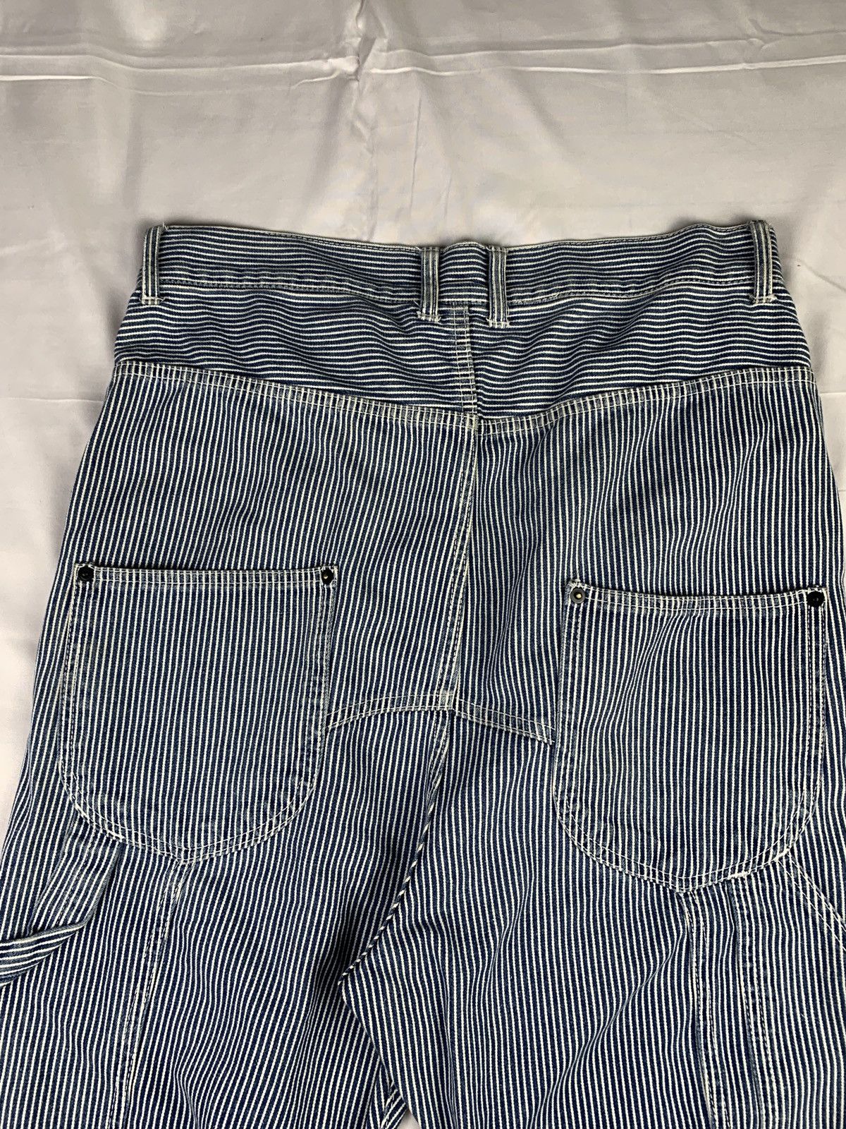 Japanese Brand Dominate Japan Hickory Stripes Carpenter Farmers Jeans Pants Size US 33 - 6 Thumbnail