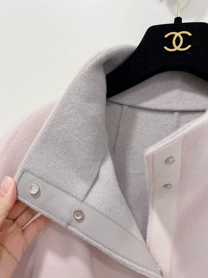 Loro Piana Loro Piana Pink and gray double-sided cashmere coat 2506-Ne Size M / US 6-8 / IT 42-44 - 5 Thumbnail