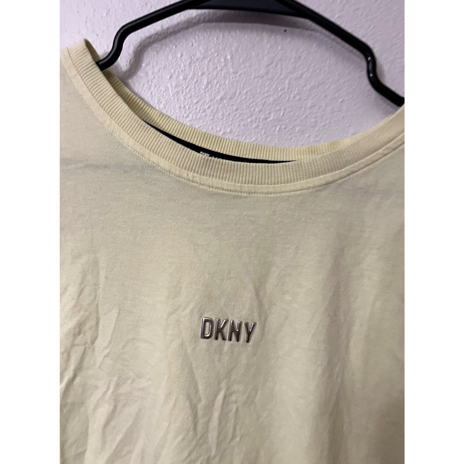 DKNY DKNY Sport Shirt Women 3X Yellow Cropped Crew Neck Plus Size Womens Size XXL / US 16-18 / IT 52-54 - 3 Thumbnail