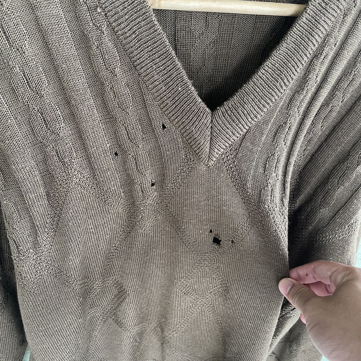 Aran Isles Knitwear Vintage Japanese Brand THRASHED Knitwear Sweater Jumper Size US M / EU 48-50 / 2 - 8 Thumbnail