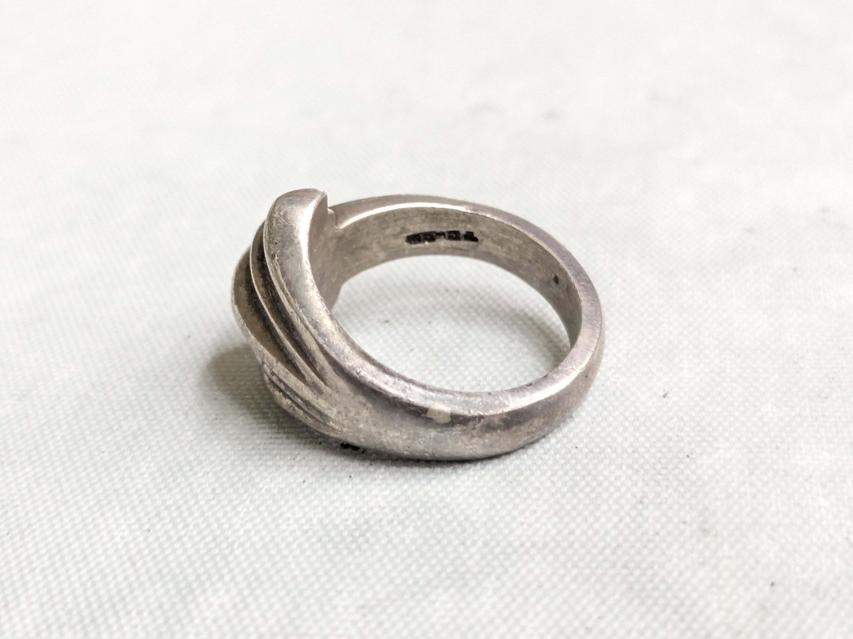 Jewelry Vintage Sterling Silver Taxco Ring Wing Abstract Modernist Size ONE SIZE - 4 Thumbnail