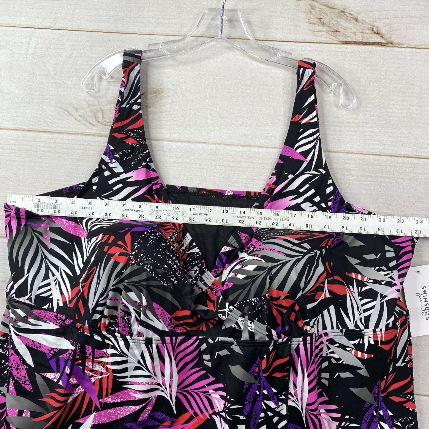 Vintage VINTAGE SwimsuitsForAll Women Swimsuit 34 Pink Palm Leaves Floral Swimsuit Dress NWT Plus Size Beach Womens Size XXS / US 00 / IT 34 - 4 Thumbnail