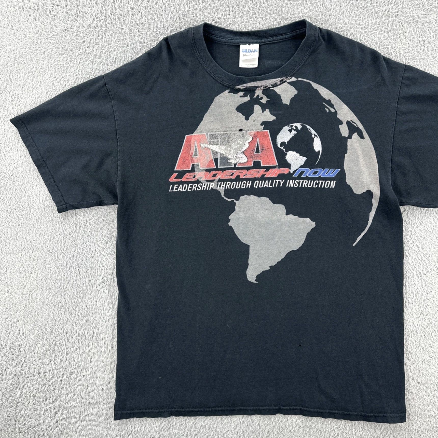 Gildan VINTAGE Gildan T-Shirt Black 90s Sports Taekwondo Association Mens Large Short Sleeve Crew Neck Graphic Print Size US L / EU 52-54 / 3 - 3 Thumbnail