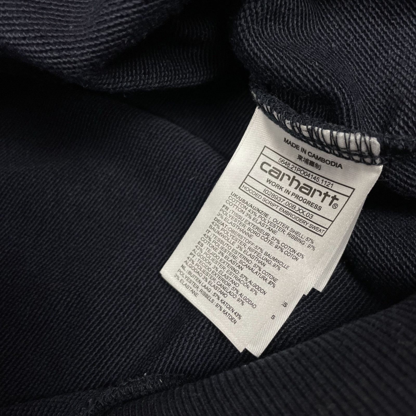 Carhartt Carhartt Men's blue Cotton Script Embroidery Sweat Hoodie M Size US M / EU 48-50 / 2 - 8 Thumbnail