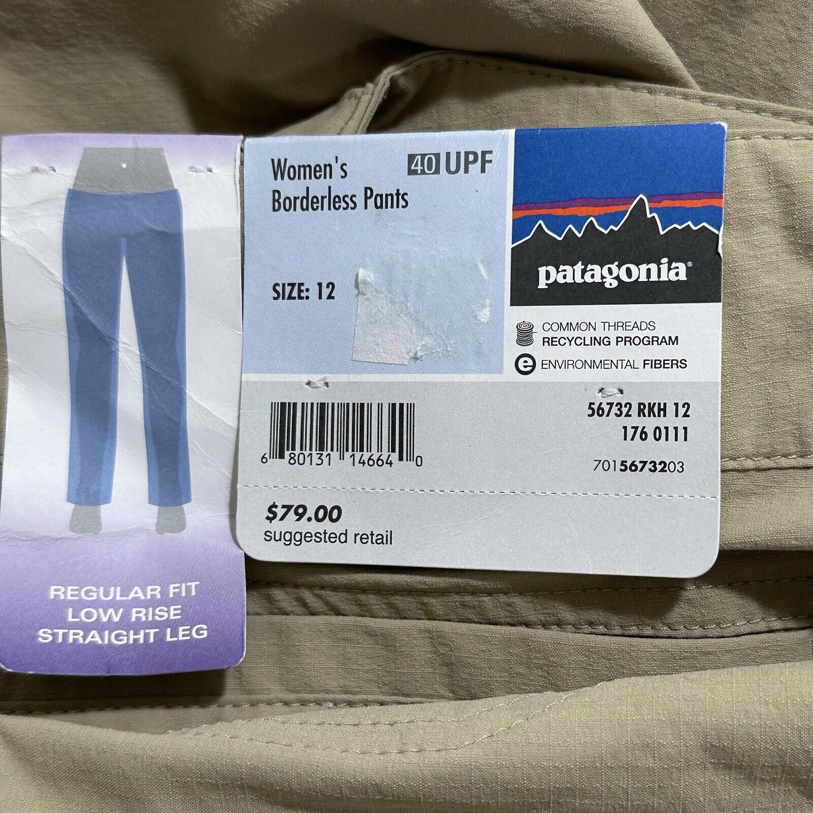 Patagonia Patagonia 12 Borderless Pants 40 UPF Straight Leg Hiking Size 34" / US 12 / IT 48 - 5 Thumbnail