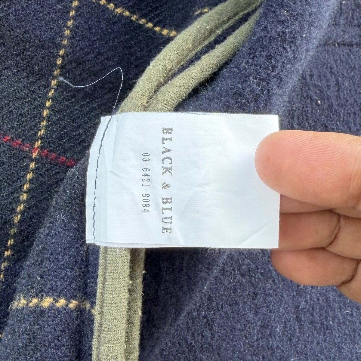 Japanese Brand Black & Blue Wool Vest Tartan Panel Heritage Utility Vest Size US M / EU 48-50 / 2 - 16 Thumbnail