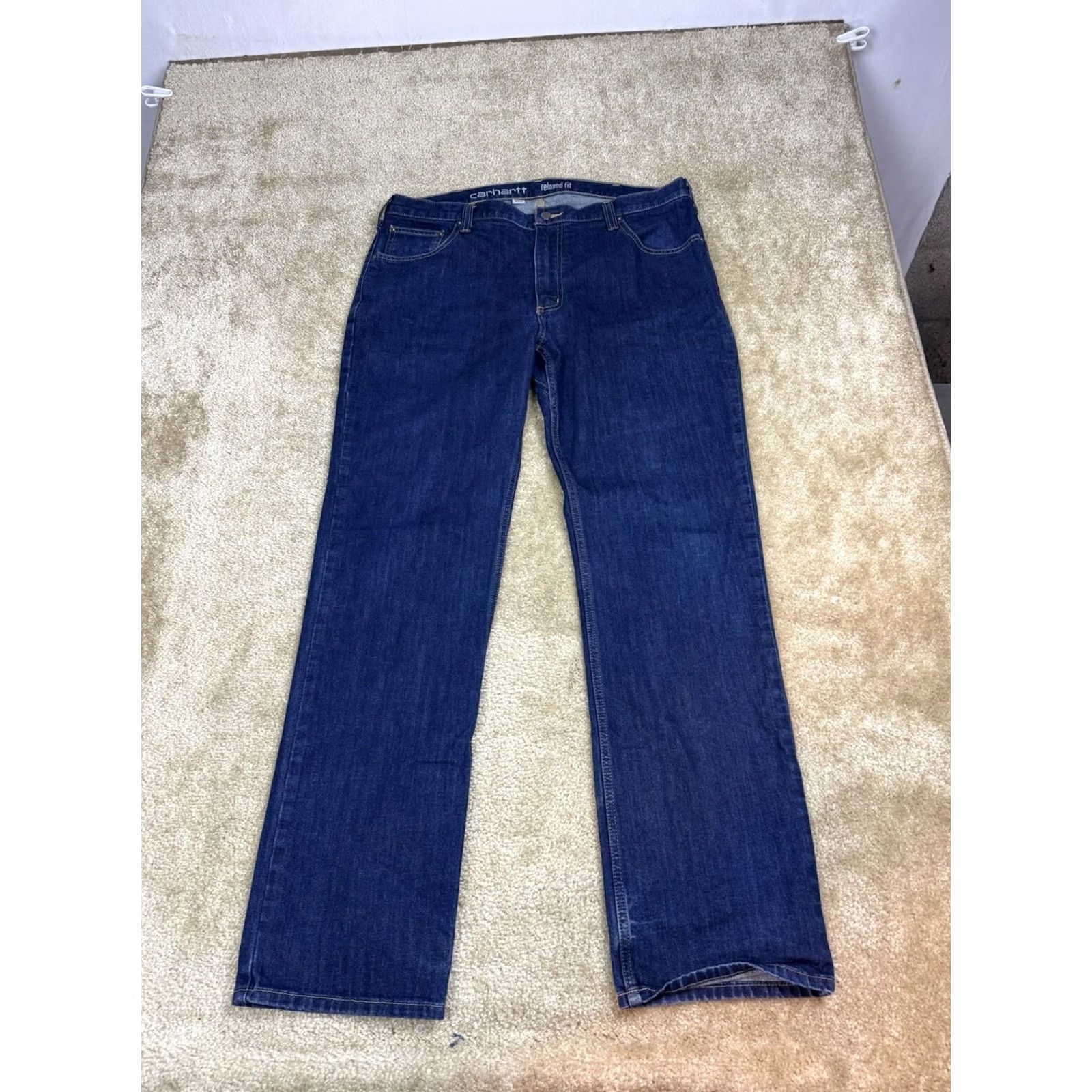Carhartt Carhartt Jeans 38x34 Relaxed Fit Tapered Leg Workwear Force Extremes 916 Blue Mens Size US 38 / EU 54 - 2 Thumbnail