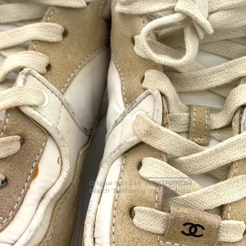 Chanel Chanel Colour-matched double C suede lace casual flat snea Size US 8.5 / IT 38.5 - 9 Thumbnail