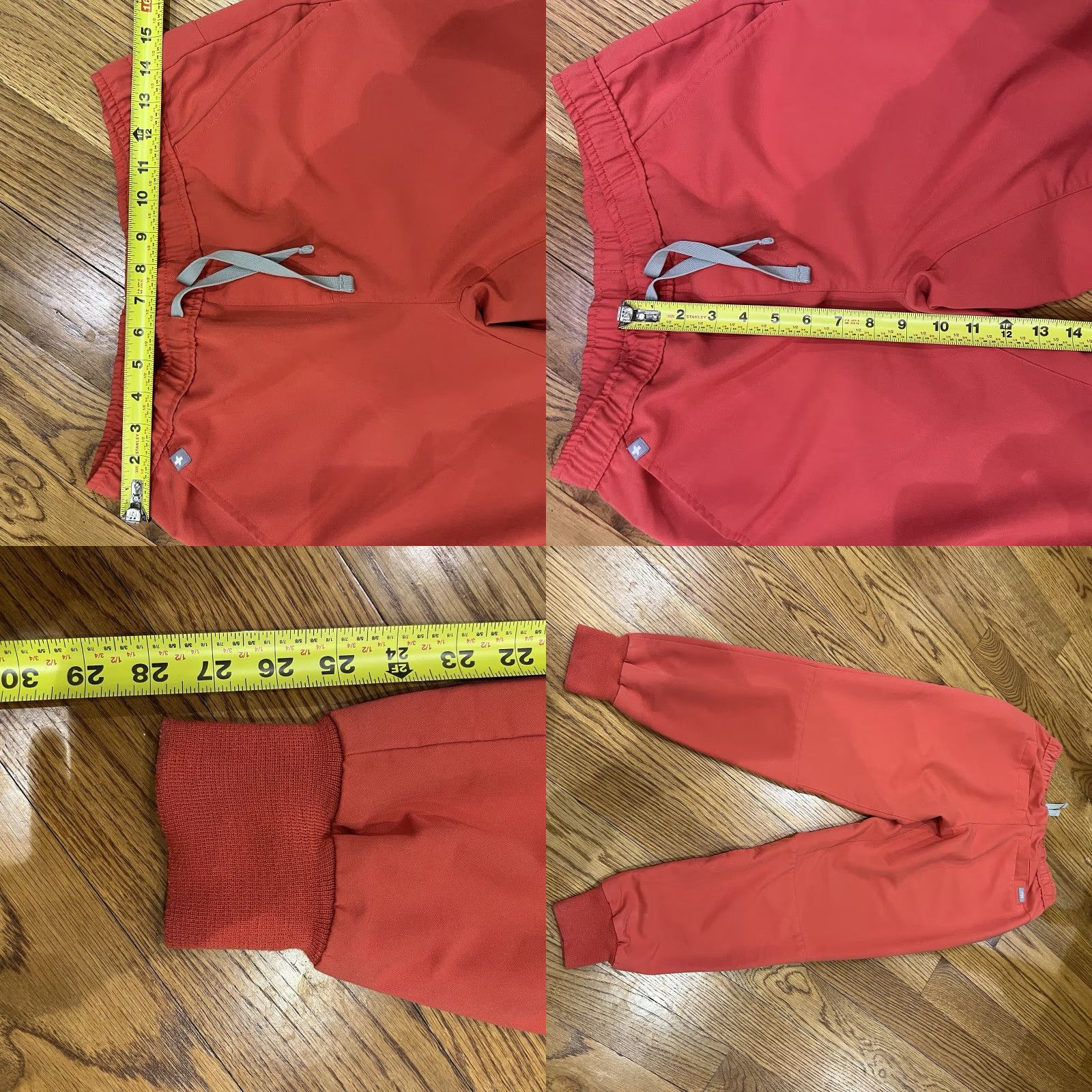 Vintage Figs Women's Medical Scrub Jogger Pants Size Small Orange Gray Tapered Drawstring Workwear Size 28" / US 6 / IT 42 - 8 Thumbnail