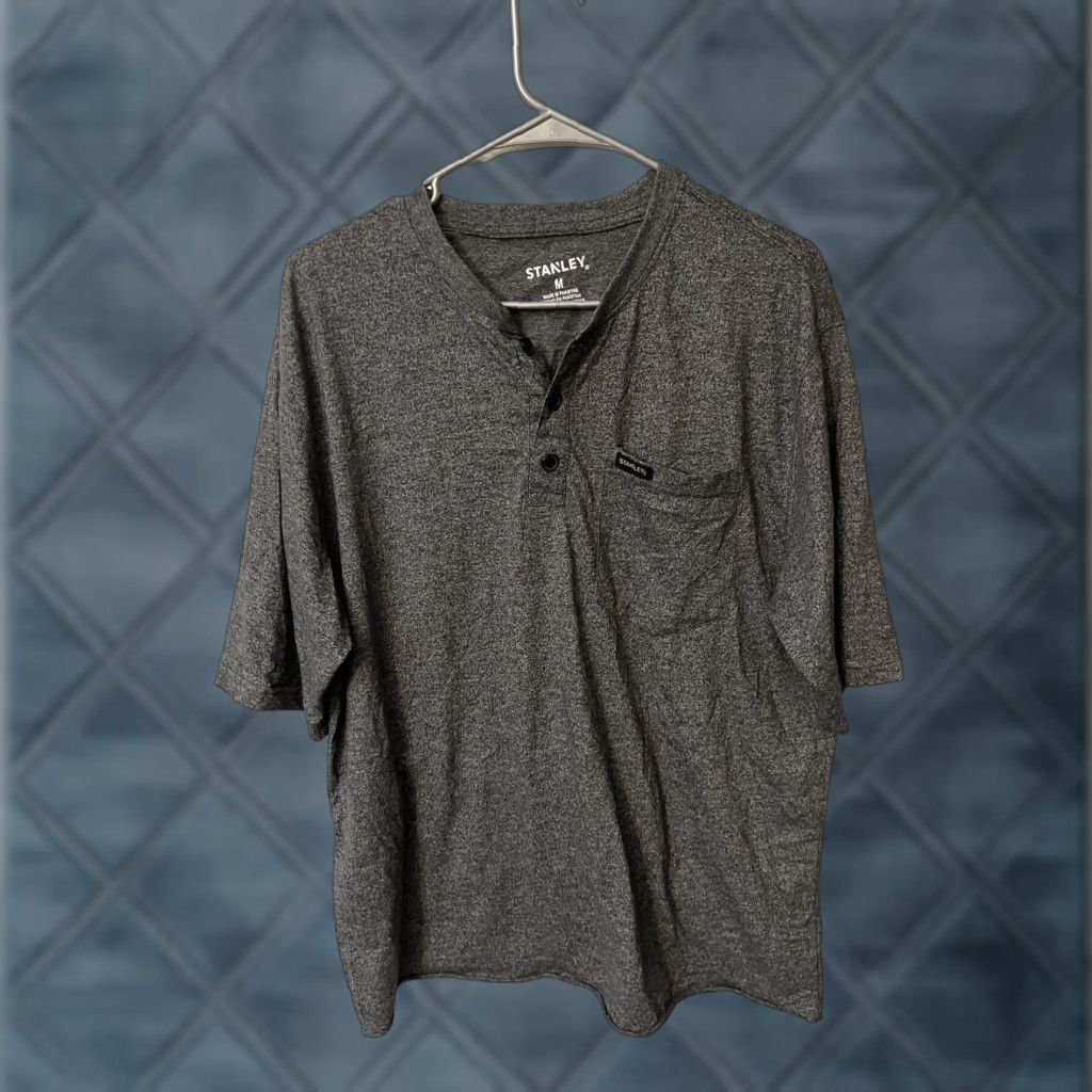 Vintage Stanley Henley Pocket T Shirt Mens Size Medium Gray Workwear Shirt Mens Size US M / EU 48-50 / 2 - 1 Thumbnail