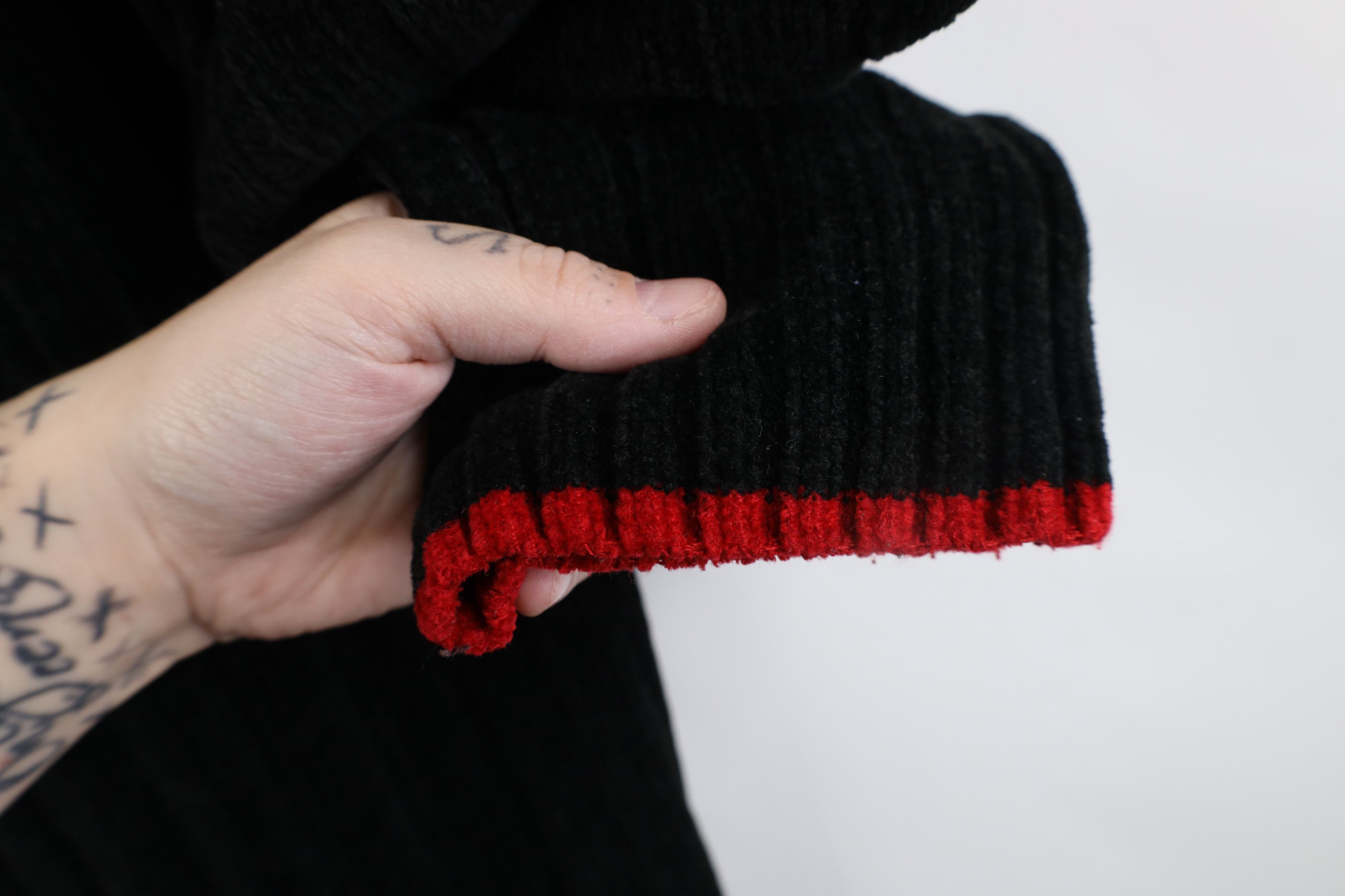 Vintage Vintage 90s Streetwear Baggy Ribbed Knit Mock Neck Sweater Size US L / EU 52-54 / 3 - 6 Thumbnail