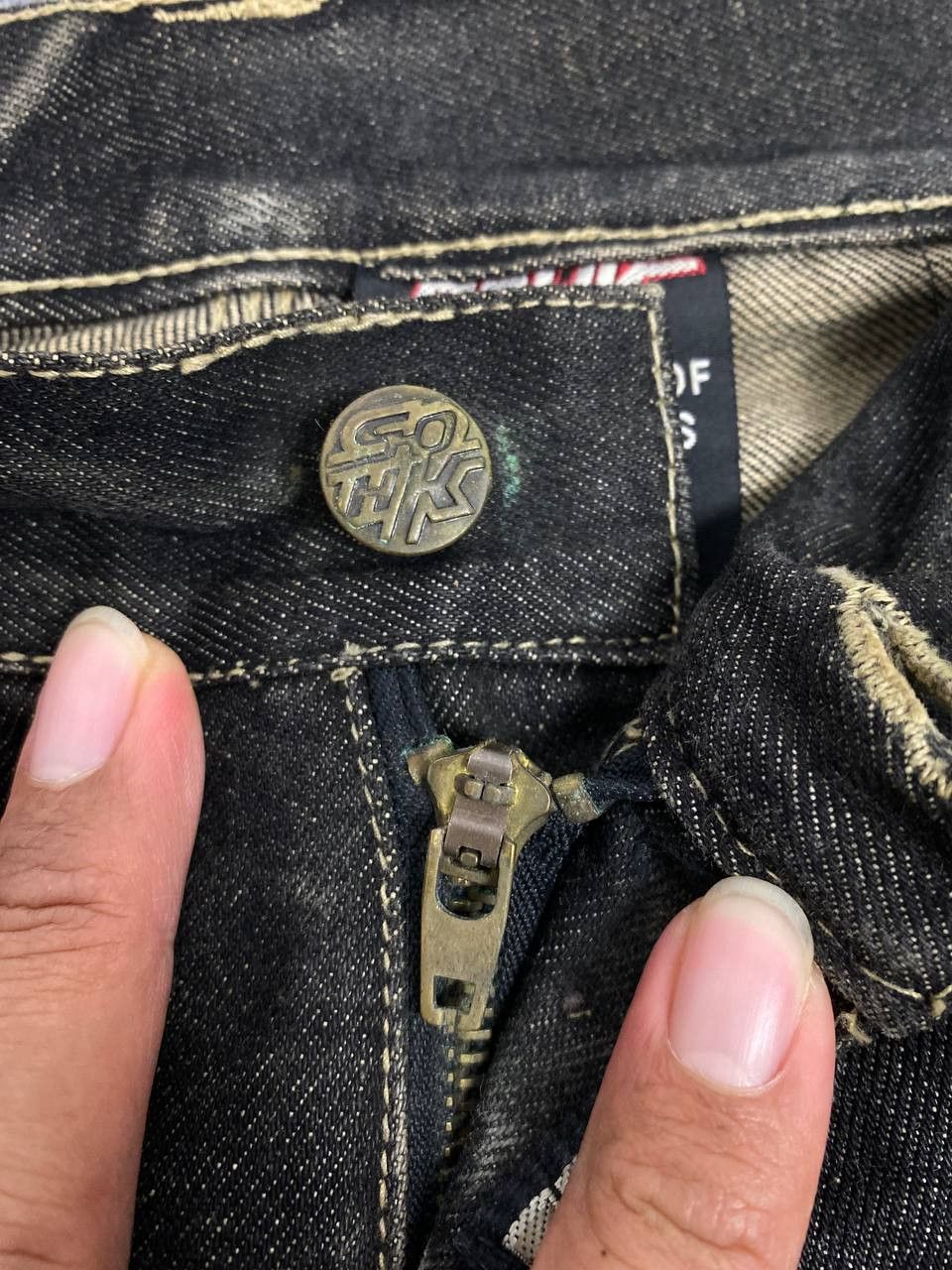 Japanese Brand vintage 90s school of hard knock baggy denim nice design Size US 44 / EU 60 - 15 Thumbnail
