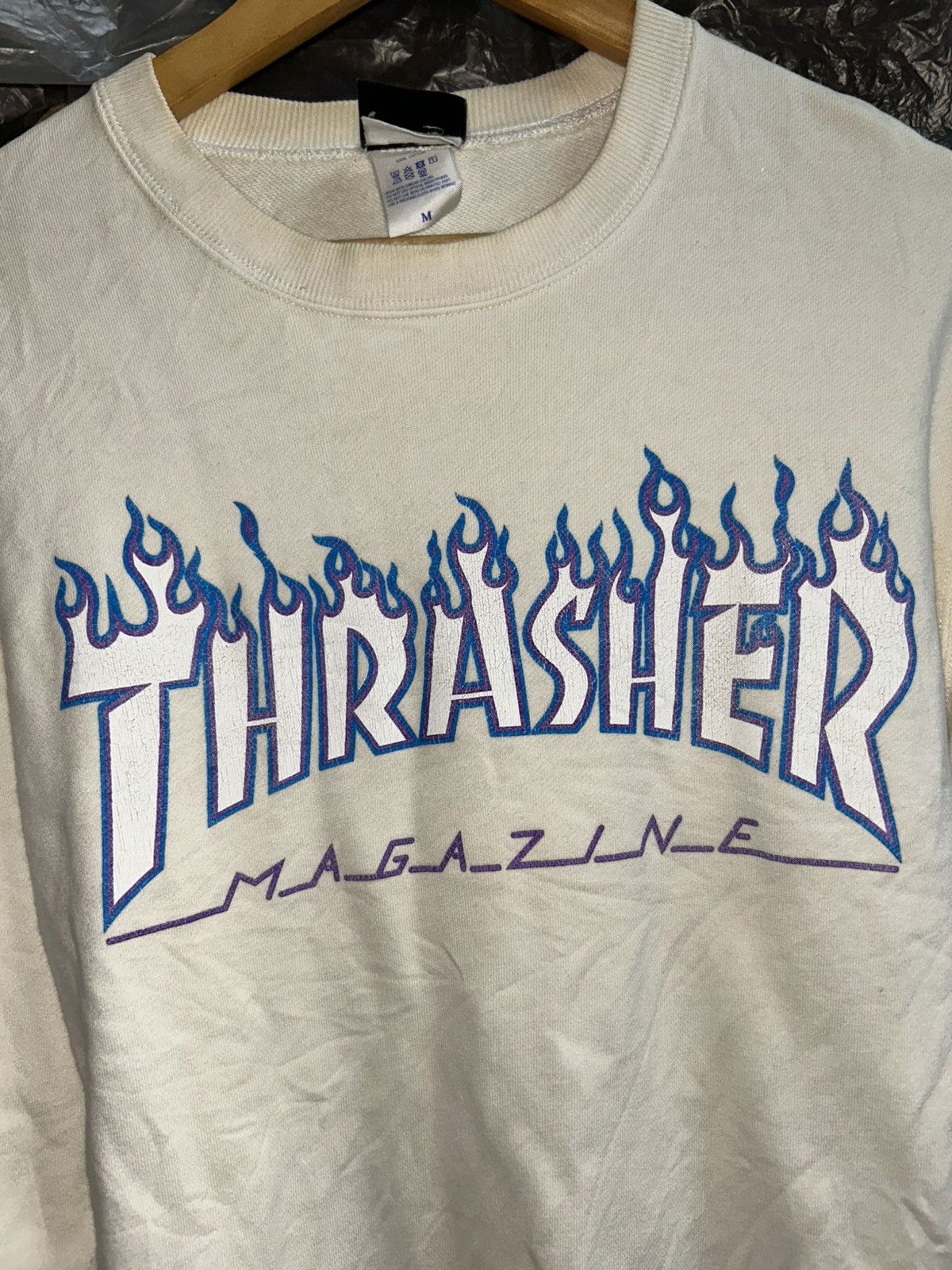 Thrasher Magazine Big Logo White Sweatshirt Size US M / EU 48-50 / 2 - 12 Thumbnail